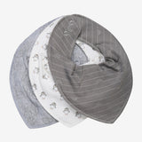 Bandana Bibs 3 Pack - Grey Melange