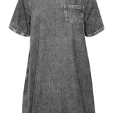 Malo Short Dress - Grey Wash