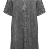 Malo Short Dress - Grey Wash