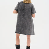 Malo Short Dress - Grey Wash