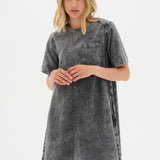 Malo Short Dress - Grey Wash