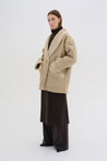 Jasmin Fur Jacket- Feather Beige