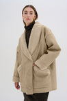 Jasmin Fur Jacket- Feather Beige