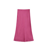 Orient Satin Skirt - Rose