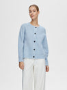 Lulu Knit Short Cardigan- Cashmere Blue