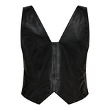 Phoebe Leather Zip Vest