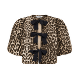 Bow Blouse in Leopard Print