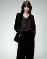 Olive Velvet Trousers - Black