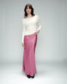 Orient Satin Skirt - Rose