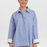 Eloise Stripe Shirt- Granada Sky