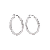 Alena Medium Hoops - Silver