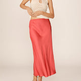 Philae Satin Skirt- Rose