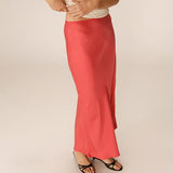 Philae Satin Skirt- Rose