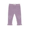 Frill Heart Leggings - Dusty Violet