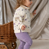 Frill Heart Leggings - Dusty Violet