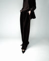 Olive Velvet Trousers - Black