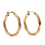 Alena Medium Hoops - Gold