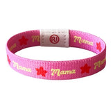 Mama Pink and Red Elastic Bracelet