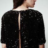 Orta Sequin Top - Black