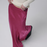 Orient Satin Skirt - Rose