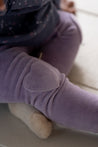 Frill Heart Leggings - Dusty Violet