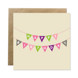 Bunting Birthday Card