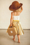 The Metallic Gold Elastic Skirt