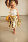 The Metallic Gold Elastic Skirt