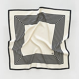 No. 2 Black Silk Scarf - 65CM