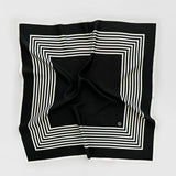 No. 2 Black Silk Scarf - 65CM