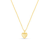 Domed Heart Charm Necklace