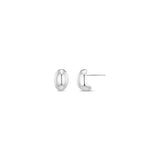 Domed Mini Stud Earrings -Silver