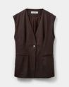 Olivia Striped Vest - Brown