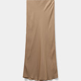 Satin Skirt- Sand