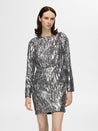 Ari Short Sequin Dress- Silver