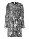 Ari Short Sequin Dress- Silver