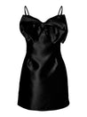 Calista Bow Strap Dress- Black