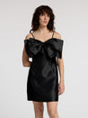 Calista Bow Strap Dress- Black