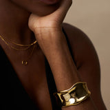 Statement Molten Metal Cuff- Gold