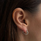 Cupid Hoops- Silver